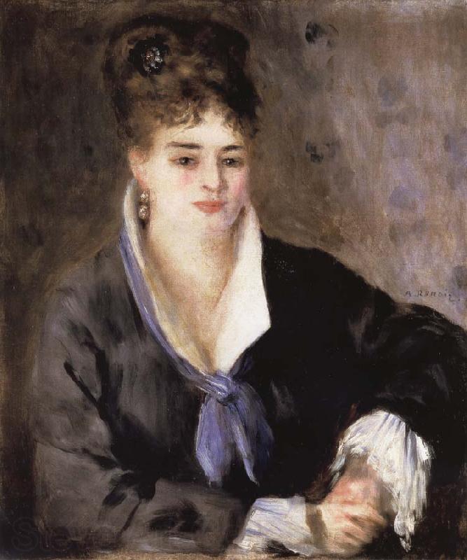 Pierre Renoir Lady in a Black Dress Spain oil painting art